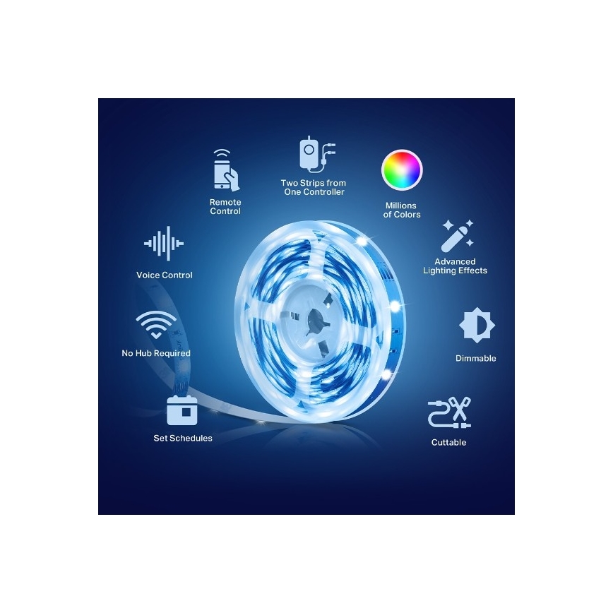 TP-Link - Dimmbarer RGBW-LED-Streifen 5 m LED/20,5W/230V Wi-Fi