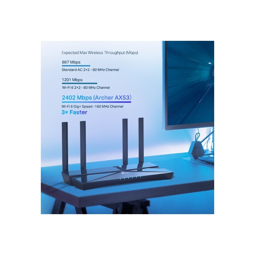 TP-Link - Dualband-Gigabit-Wi-Fi-6-Router Archer AX53