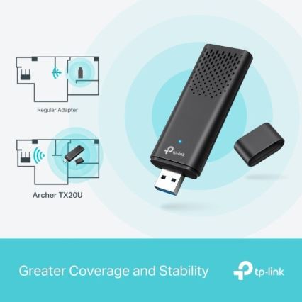 TP-Link - Dualband kabelloser USB-Adapter mit Wi-Fi 6