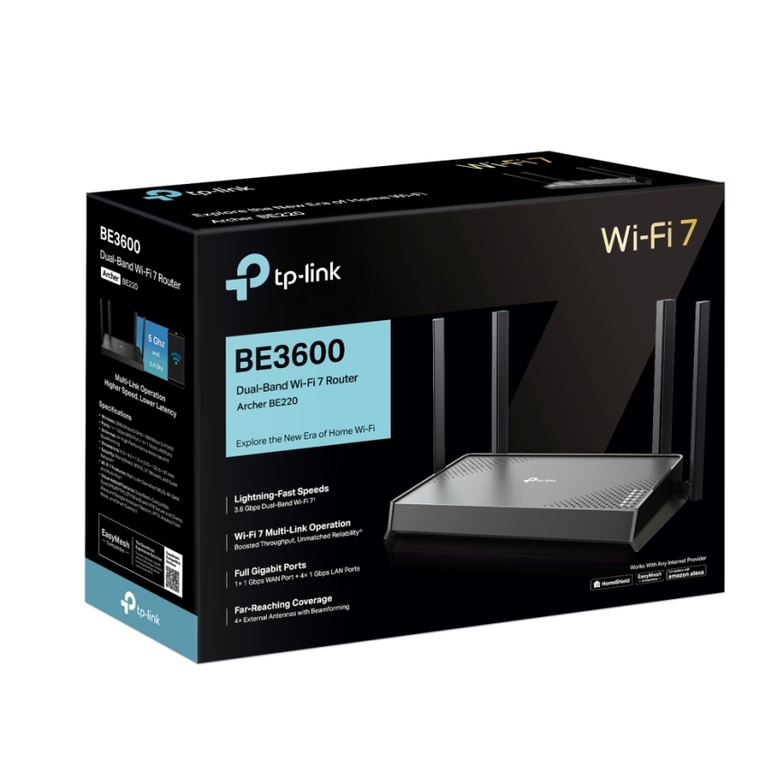 TP-Link - Dualband-Wi-Fi-7-Router Archer BE220