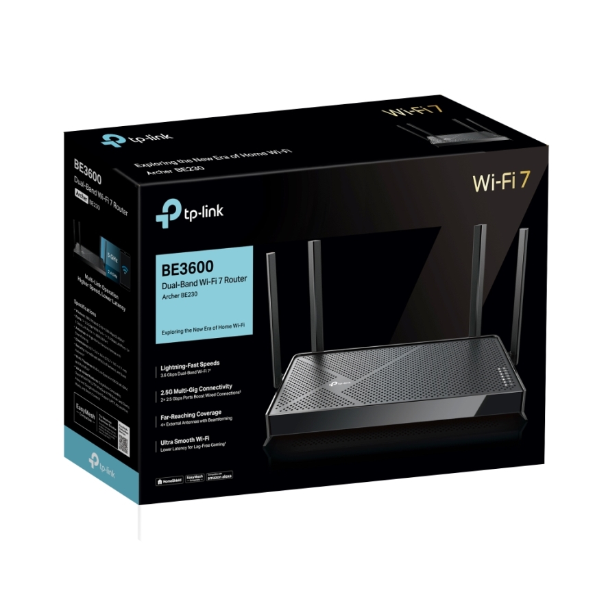 TP-Link - Dualband Wi-Fi 7 Router Archer BE230
