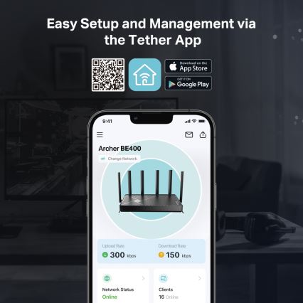 TP-Link - Dualband-Wi-Fi-7-Router Archer BE400