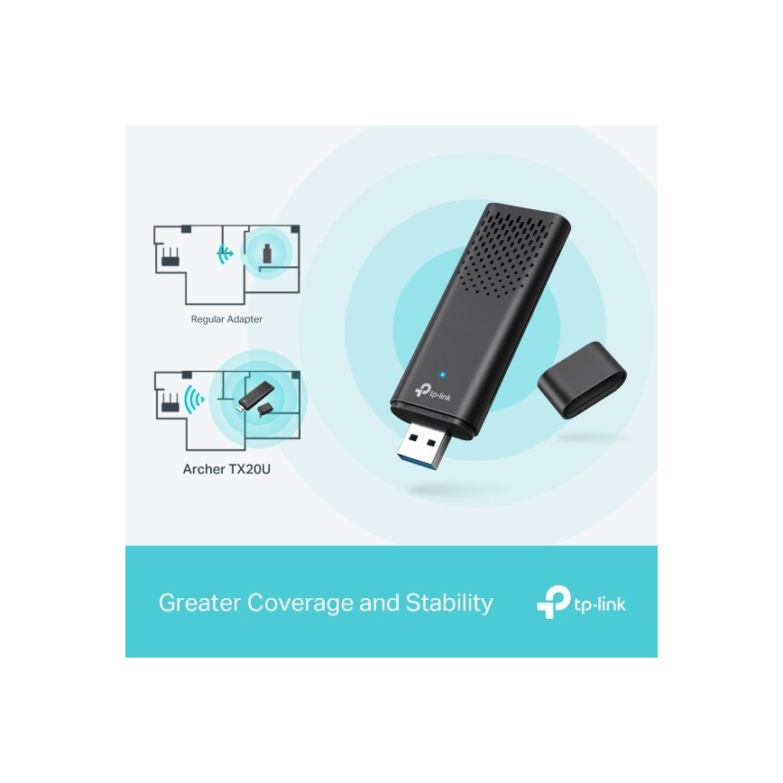 TP-Link - Dualband-WLAN-USB-Adapter mit Wi‑Fi 6 Archer TX20U