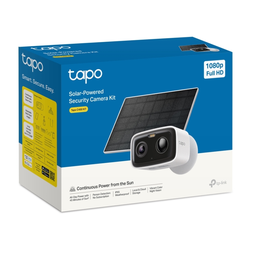 TP-Link - Intelligente Solarkamera 5200 mAh 5V IP65 Wi-Fi
