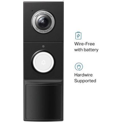 TP-Link - Smart Video-Türklingel mit Sensor 2K 10000 mAh IP66 Wi-Fi