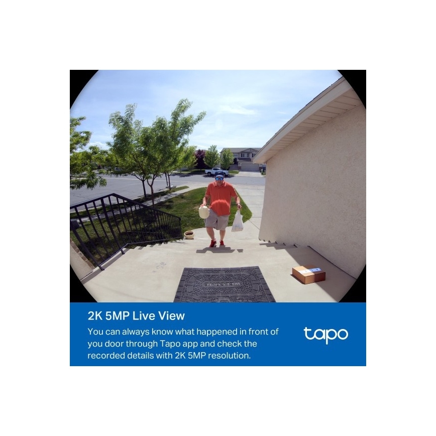 TP-Link - Intelligente Video-Türklingel 2K 10000 mAh IP66 Wi-Fi Tuya
