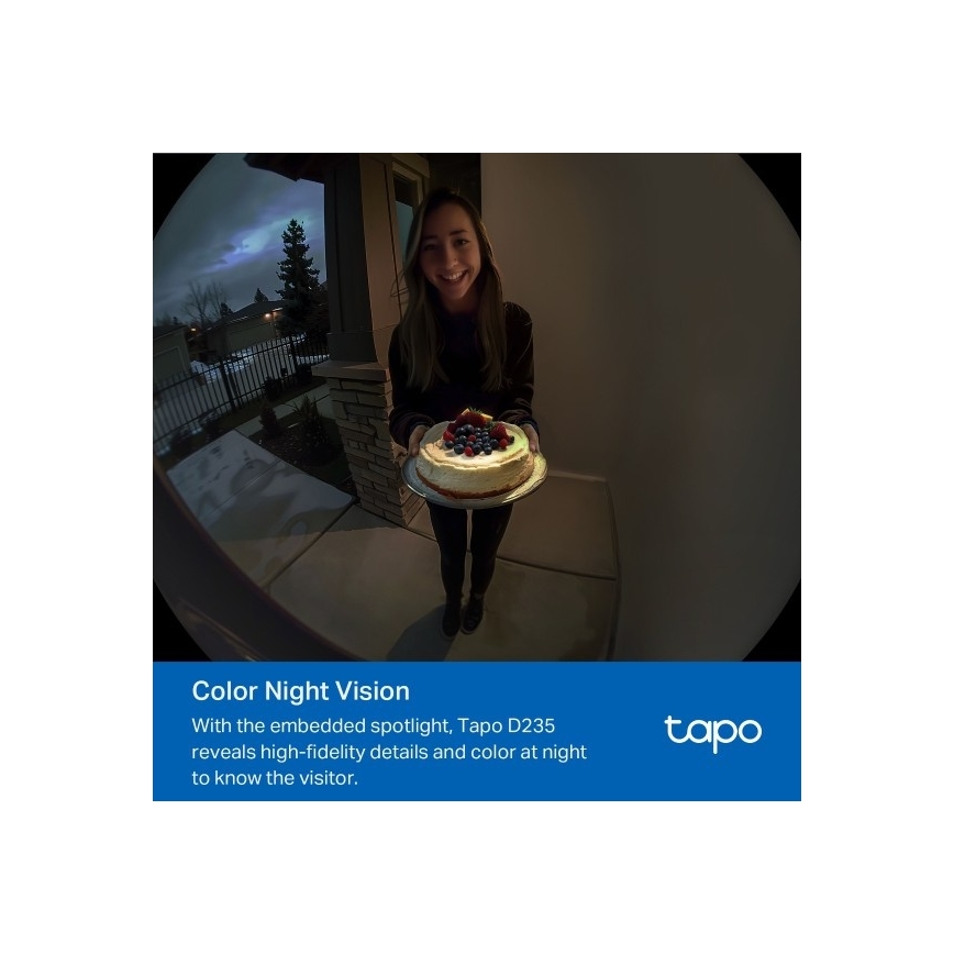 TP-Link - Intelligente Video-Türklingel 2K 10000 mAh IP66 Wi-Fi Tuya