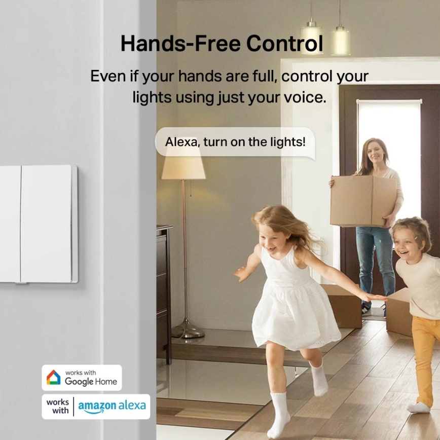 TP-Link - Intelligenter 2-Tasten-Lichtschalter 2xAAA WLAN