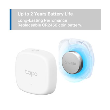TP-Link - Intelligenter Sensor zur präzisen Messung von Temperatur und Luftfeuchtigkeit, 1×CR2450, Wi‑Fi