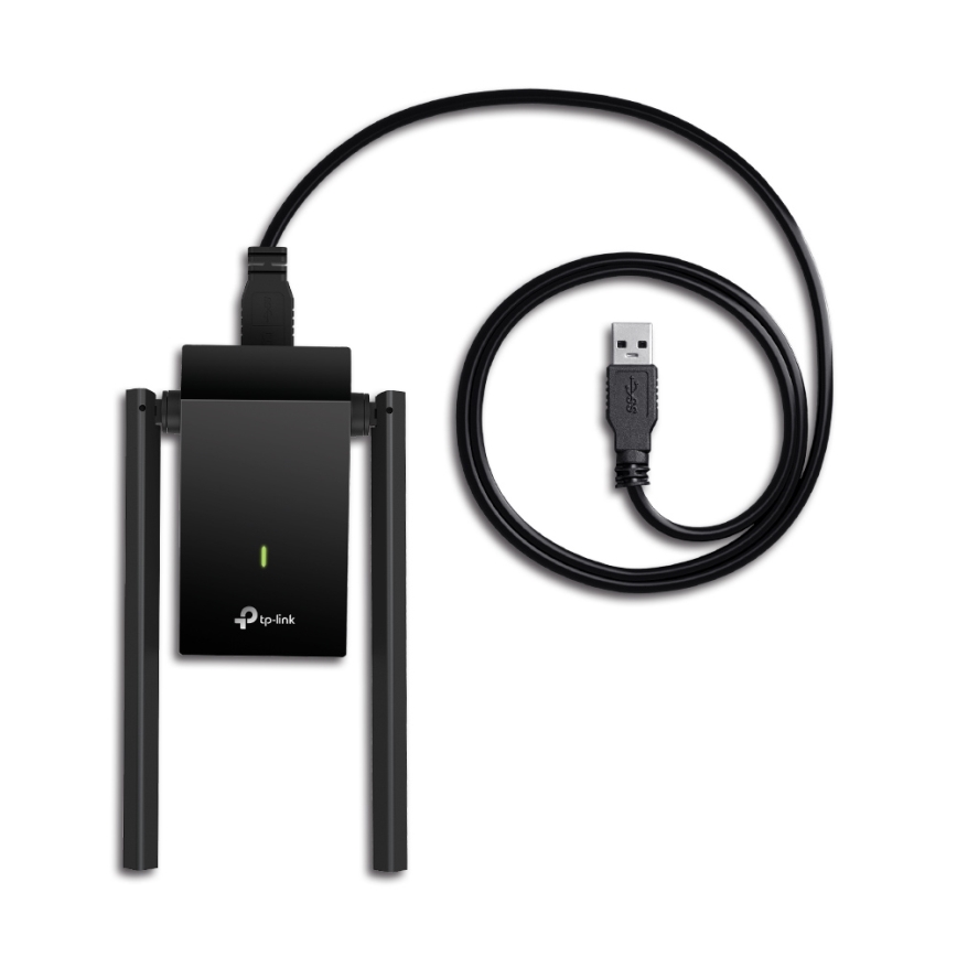 TP-Link - Kabelloser USB-WLAN-Adapter mit High-Gain-Antennen Archer T4U Plus Wi-Fi