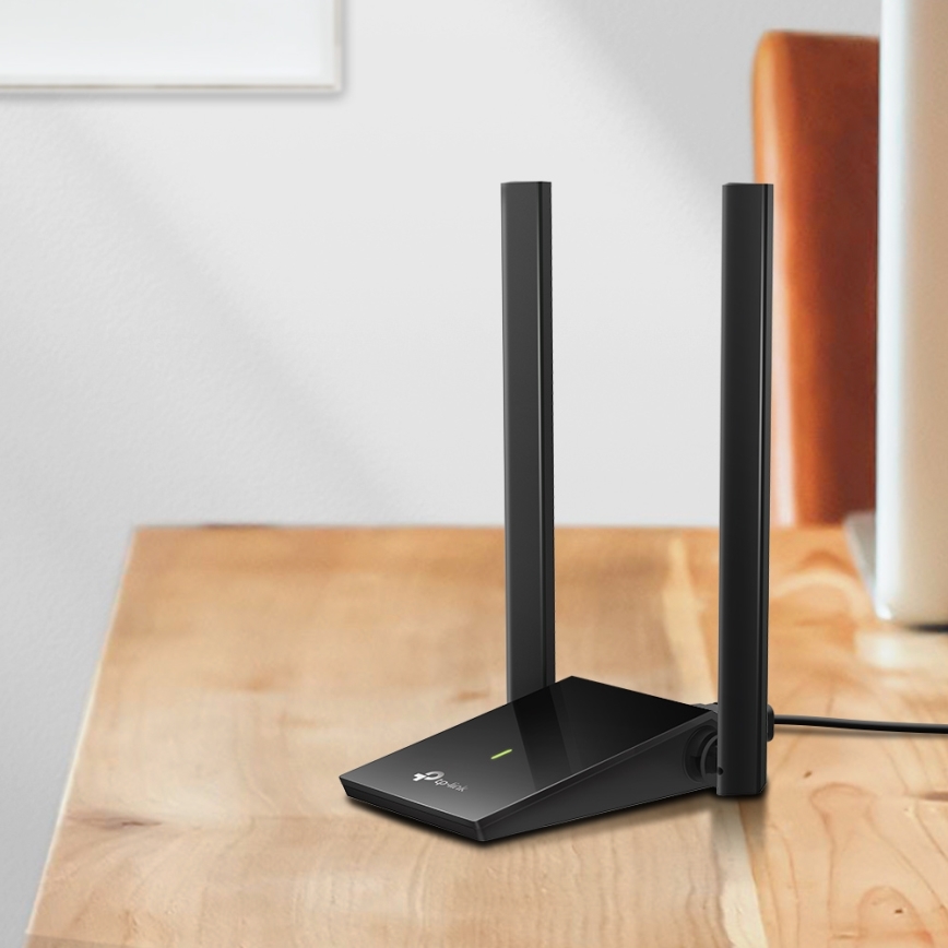 TP-Link - Kabelloser USB-WLAN-Adapter mit High-Gain-Antennen Archer T4U Plus Wi-Fi