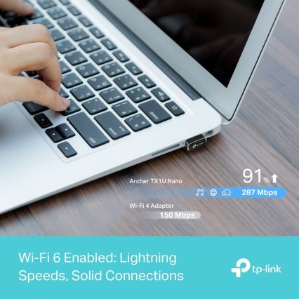 TP-Link - Kabelloser Wi-Fi 6 USB Nano-Adapter Archer TX1U Nano