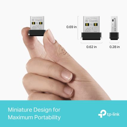TP-Link - Kabelloser Wi-Fi 6 USB Nano-Adapter Archer TX1U Nano
