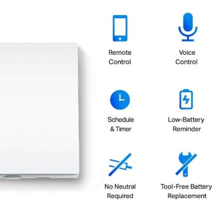 TP-Link - Smart-Lichtschalter 2xAAA Wi-Fi