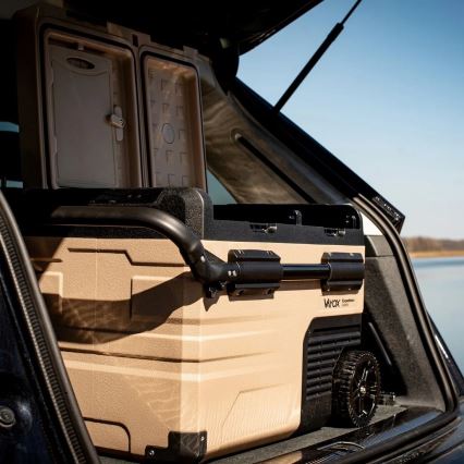 Tragbare Auto-Kühlbox mit LCD-Anzeige 39 l 230V/12V/24V braun