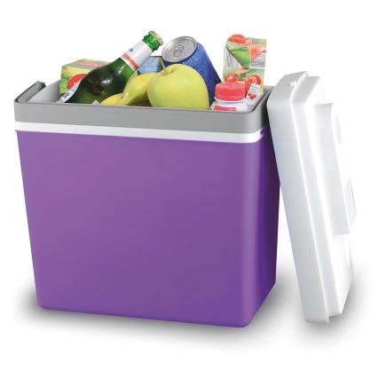 Tragbare Autokühlbox 23 l 55W/12V/230V lila/weiß