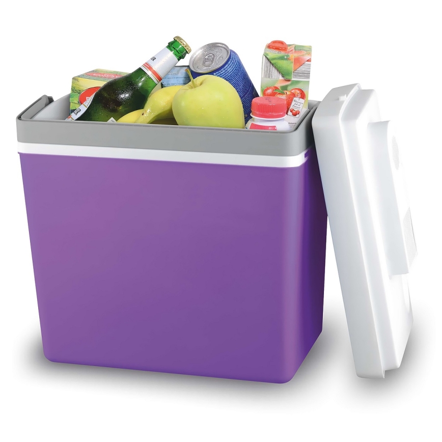 Tragbare Autokühlbox 23 l 55W/12V/230V lila/weiß