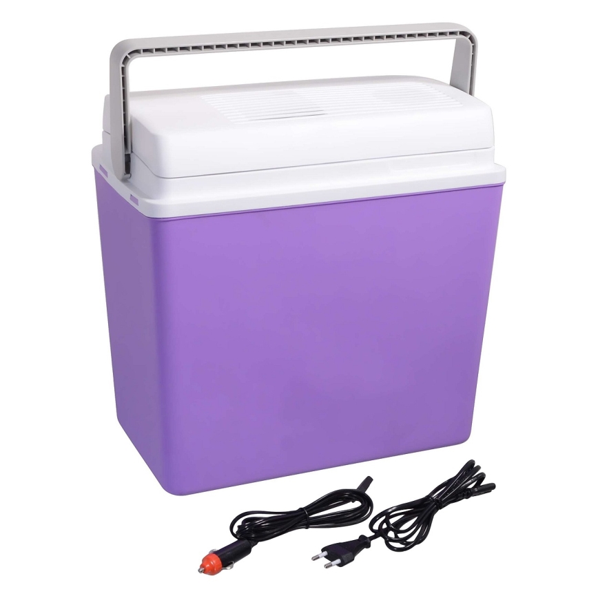 Tragbare Autokühlbox 23 l 55W/12V/230V lila/weiß