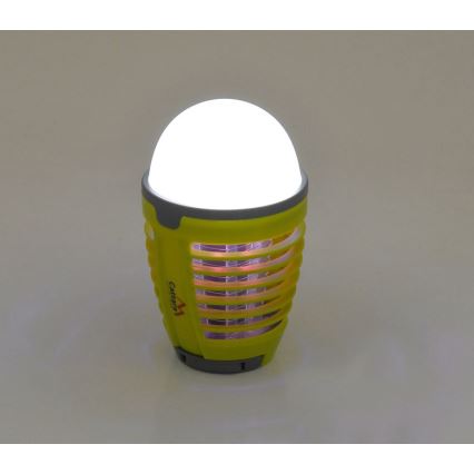 Tragbare wiederaufladbare LED-Lampe mit Insektenfalle LED/2W/3,7V 1800 mAh IPX4 grün
