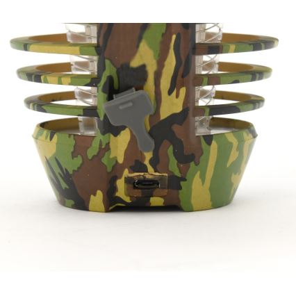 Tragbare wiederaufladbare LED-Leuchte mit Insektenfalle LED/2W/3,7V 1800 mAh IPX4 Camouflage