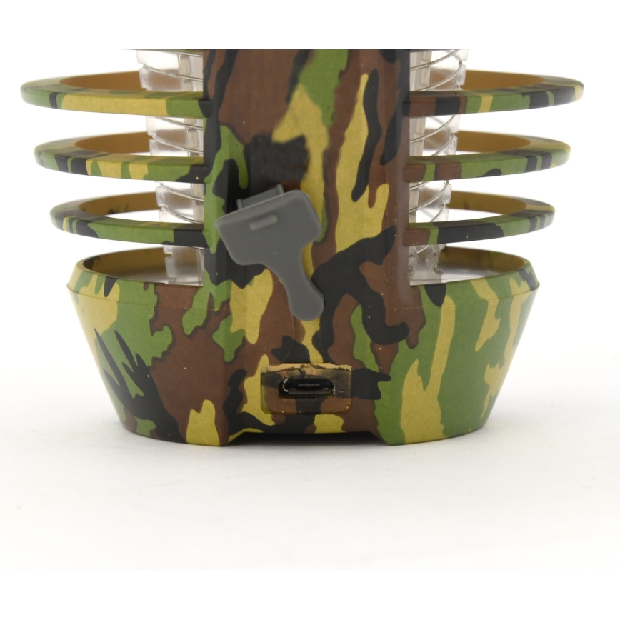 Tragbare wiederaufladbare LED-Leuchte mit Insektenfalle LED/2W/3,7V 1800 mAh IPX4 Camouflage