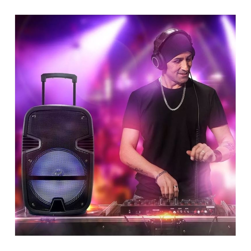 Tragbarer Bluetooth-Lautsprecher mit Mikrofon 35W/3,7V LED RGB + FB