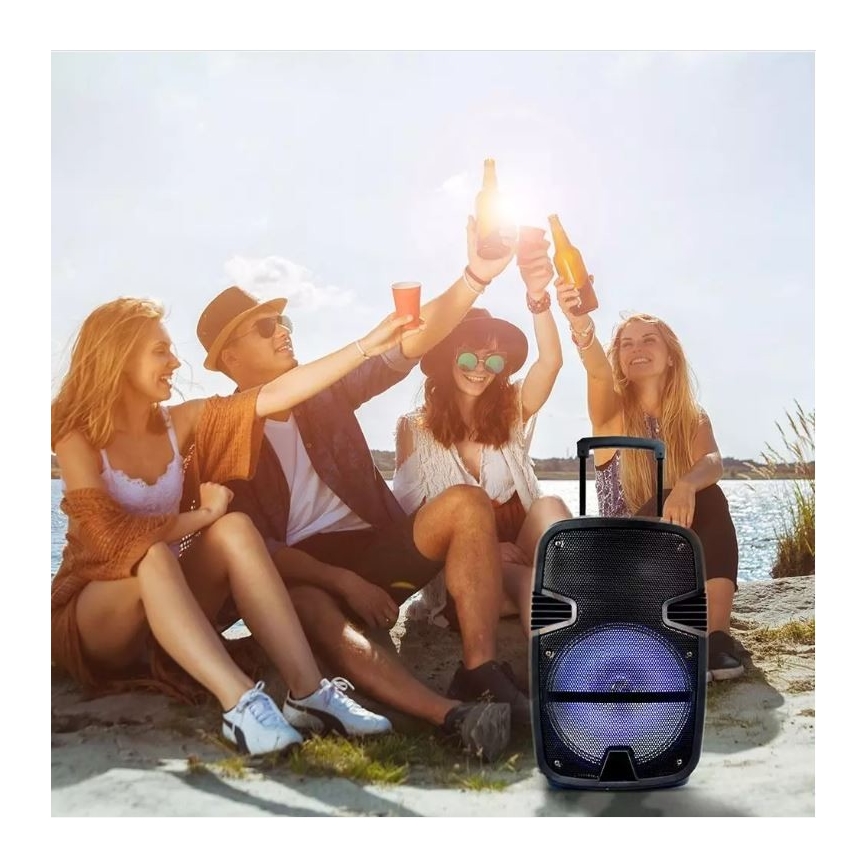 Tragbarer Bluetooth-Lautsprecher mit Mikrofon 35W/3,7V LED RGB + FB