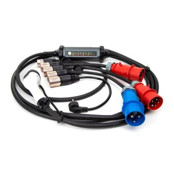 Tragbares Ladegerät für Elektrofahrzeuge mit 4 Adaptern Typ 2 32A/480V 22kW 5m IP67