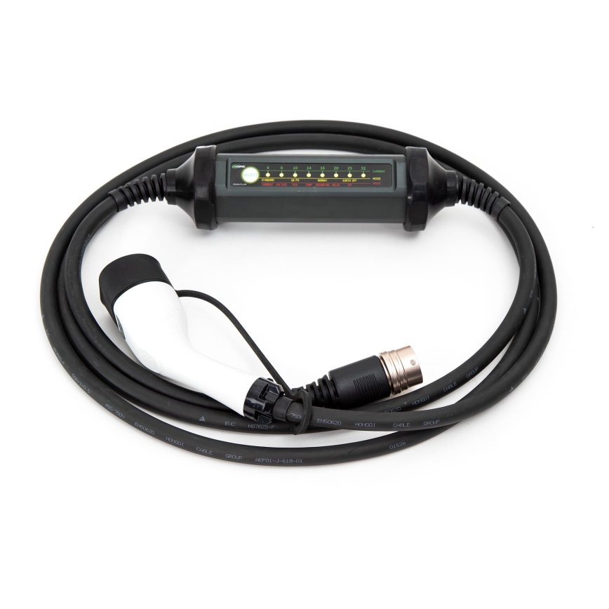 Tragbares Ladegerät für Elektrofahrzeuge mit 4 Adaptern Typ 2 32A/480V 22kW 5m IP67