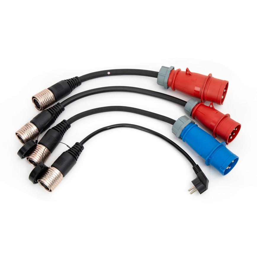 Tragbares Ladegerät für Elektrofahrzeuge mit 4 Adaptern Typ 2 32A/480V 22kW 5m IP67