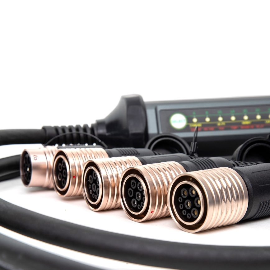 Tragbares Ladegerät für Elektrofahrzeuge mit 4 Adaptern Typ 2 32A/480V 22kW 5m IP67
