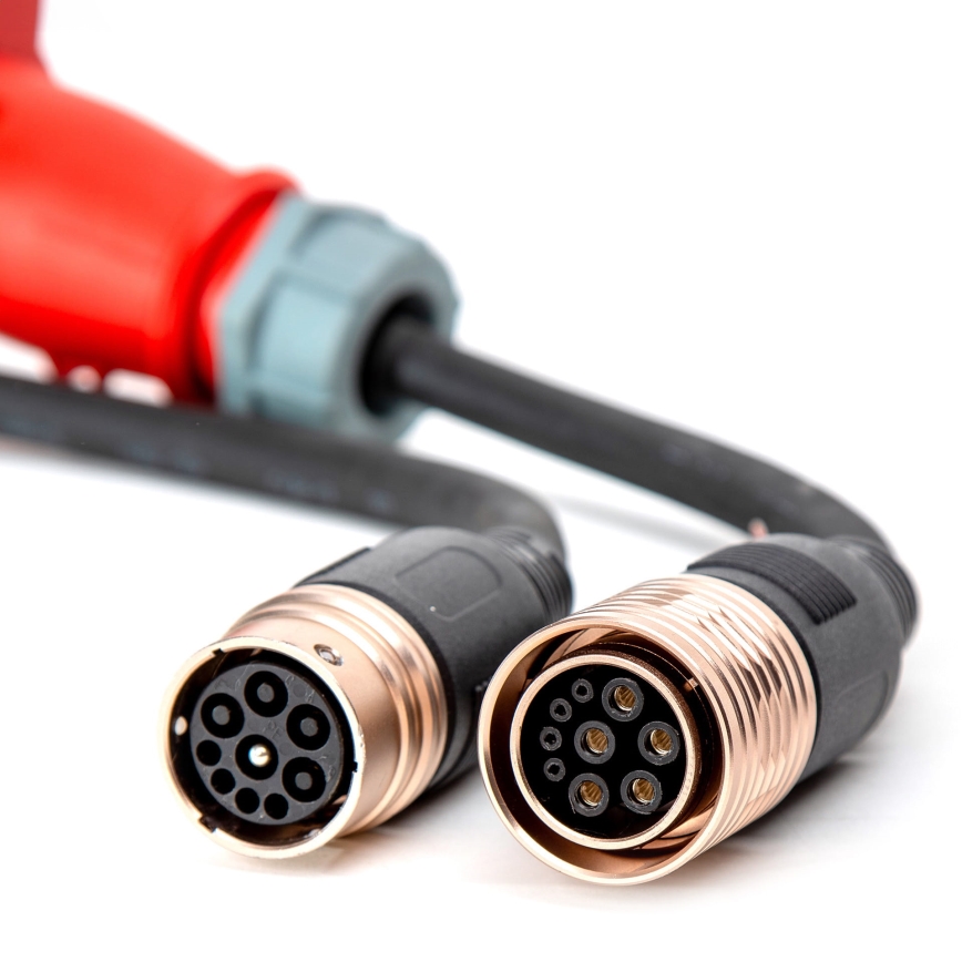 Tragbares Ladegerät für Elektrofahrzeuge mit 4 Adaptern Typ 2 32A/480V 22kW 5m IP67