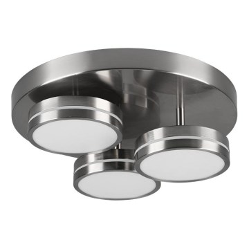 Trio - dimmbare LED-Deckenleuchte FRANKLIN 3x LED / 8,5 W / 230 V / 3000 K Ø 35 cm mattchrom