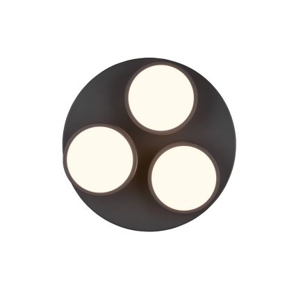 Trio - dimmbare LED-Deckenleuchte FRANKLIN 3xLED/8,5W/230V 3000K Ø 35 cm schwarz