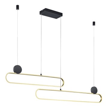 Trio - GRANT, dimmbare LED-Pendelleuchte an Kabel, 54 W / 230 V, 2300/3000/4000 K, schwarz/gold