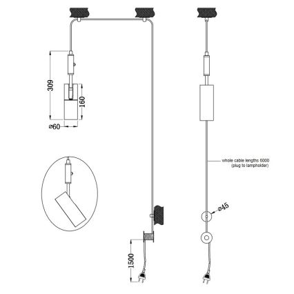 Trio - Strahler CARLA 1xGU10/35W/230V