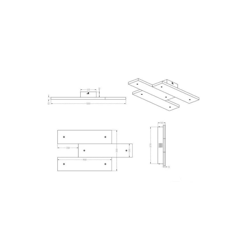 Trio - LED Deckenleuchte DENVER 3xLED/10W/230