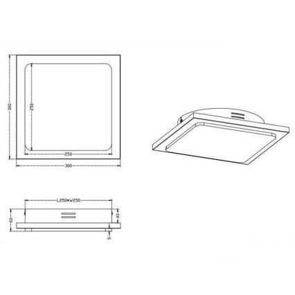 TRIO - LED dimmbare Einbaubeleuchtung DENVER LED/20W/230V patina