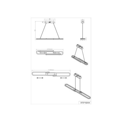 TRIO - LED dimmbare Hängeleuchte ROMULUS LED/26W/230V