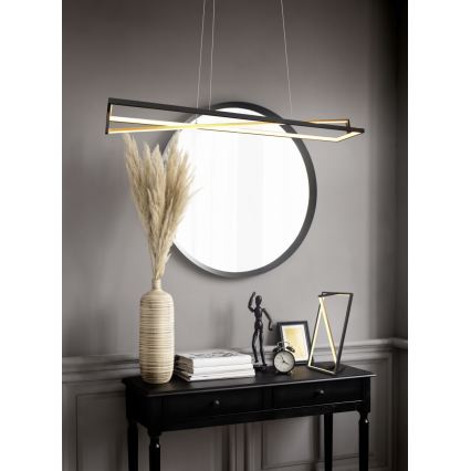 Trio - Dimmbare LED-Hängeleuchte an Kabel EDGE LED/35W/230V 2300/3000/4000K schwarz/gold