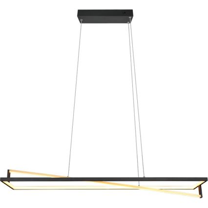 Trio - Dimmbare LED-Hängeleuchte an Kabel EDGE LED/35W/230V 2300/3000/4000K schwarz/gold