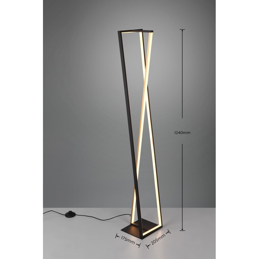 Trio - dimmbare LED-Stehleuchte EDGE LED/26W/230V 2300/3000/4000K schwarz/gold