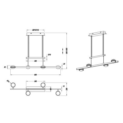 TRIO - LED Hängeleuchte LENTIL 8xLED/2,3W/230V