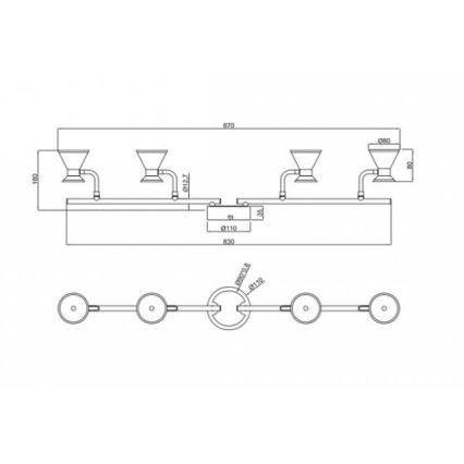 Trio - LED-Strahler DUKE 4xLED/4,3W/230V