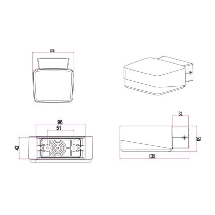 Trio - LED-Wandleuchte für den Außenbereich JUBA LED/10W/230V IP65