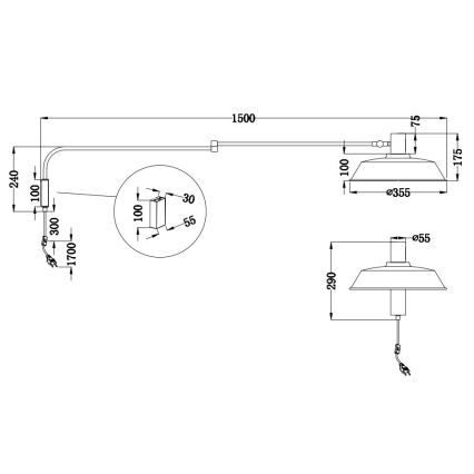 Trio - Wandlampe BOLDER 1xE27/40W/230V