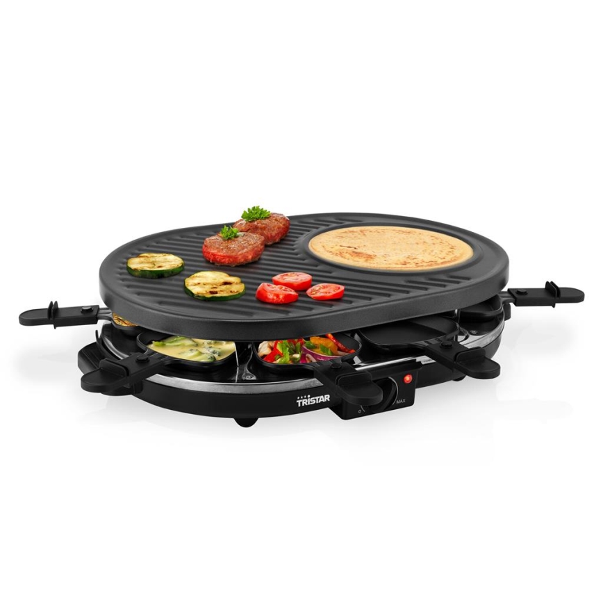 Tristar - Raclette-Grill mit Zubehör 1400W/230V