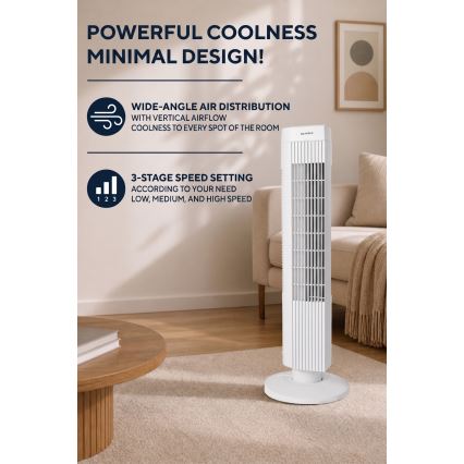 Turmventilator 50W/230V weiß