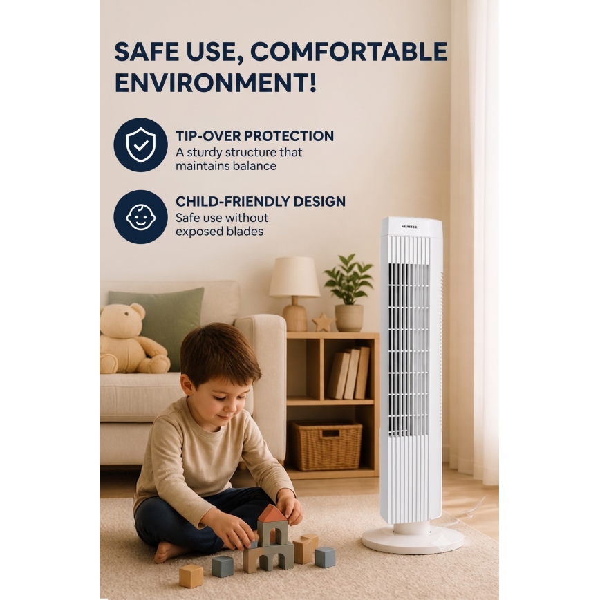 Turmventilator 50W/230V weiß