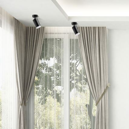 TURYN Deckenstrahler LED RGBW dimmbar 1xGU10/6,5W/230V 2700-6500K Wi-Fi IP44 schwarz